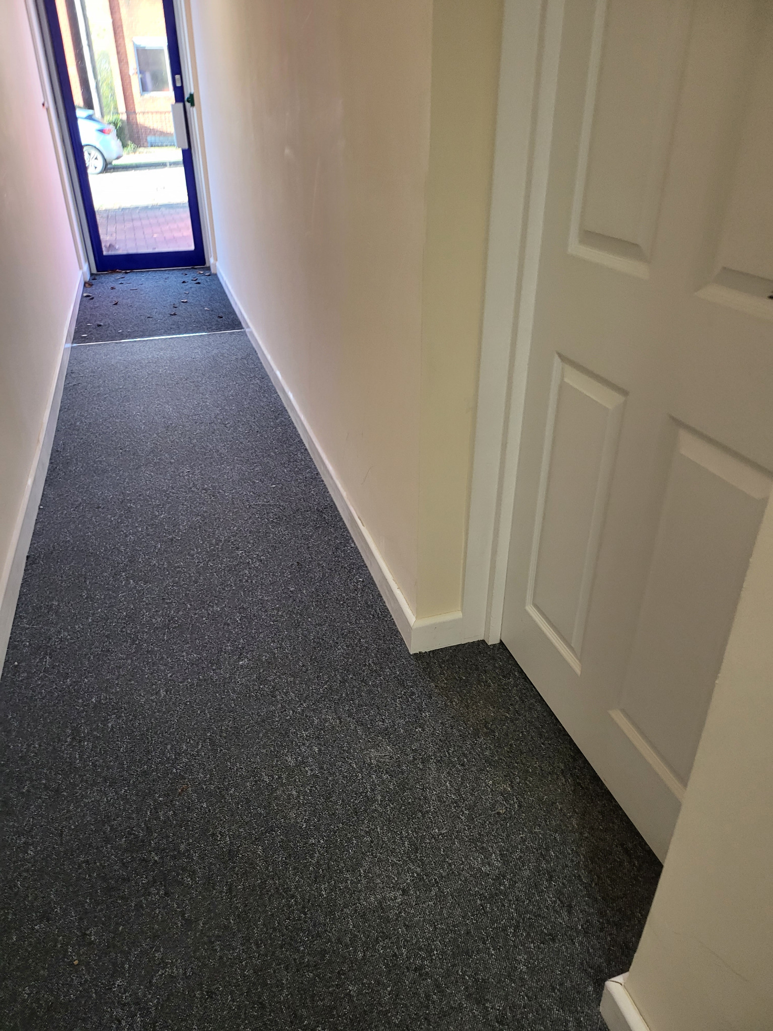 Refurbished communal corridor at Azure Lodge